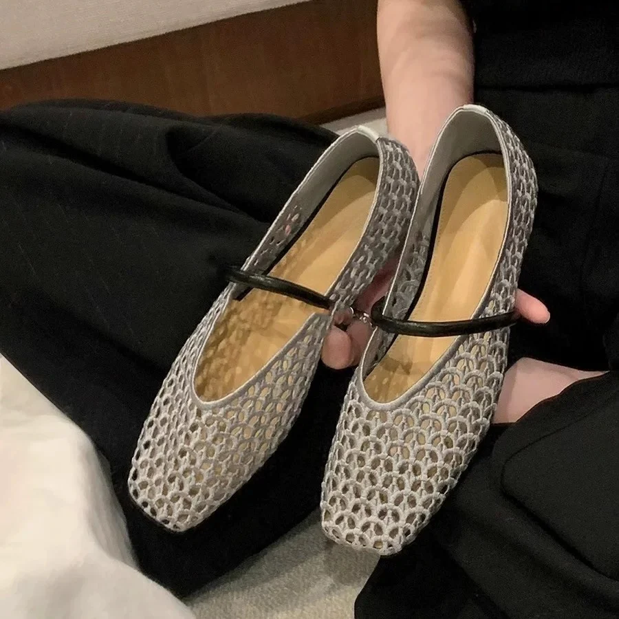 Damen Elegante und atmungsaktive Ballerinas mit modischem Netzdesign Heidi Mode - Image 8