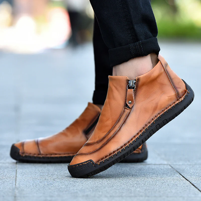 Damen Elegante und bequeme Lederschuhe mit Reißverschluss Heidi Mode - Image 4