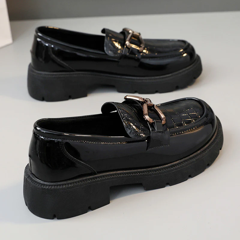 Damen Elegante und bequeme Loafer mit modischem Schnallen-Design Heidi Mode