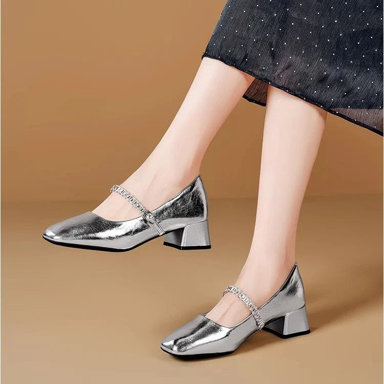 Damen Elegante und bequeme Pumps mit blockabsatz Heidi Mode - Image 3