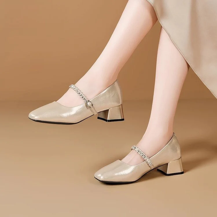 Damen Elegante und bequeme Pumps mit blockabsatz Heidi Mode - Image 4