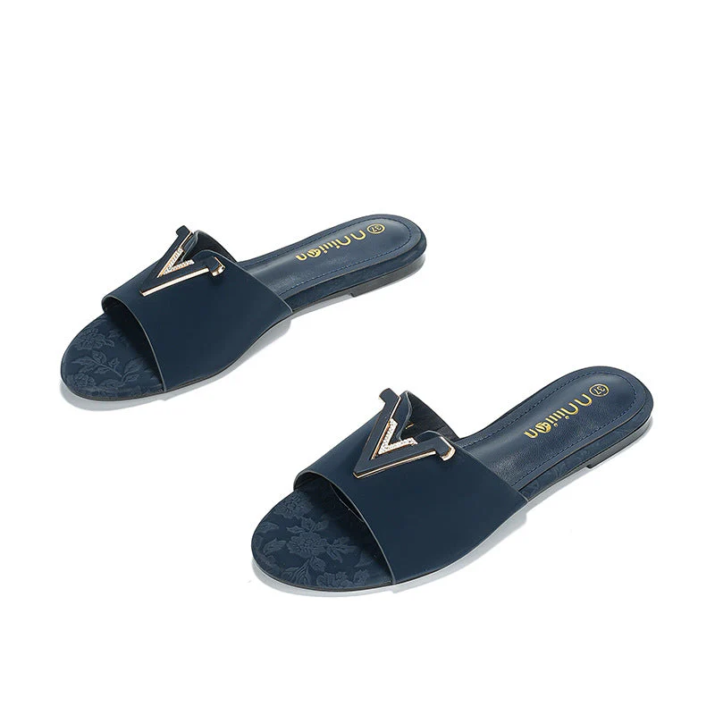 Damen Elegante und Bequeme Slides mit Schmuck-Detail Heidi-Mode - Image 7