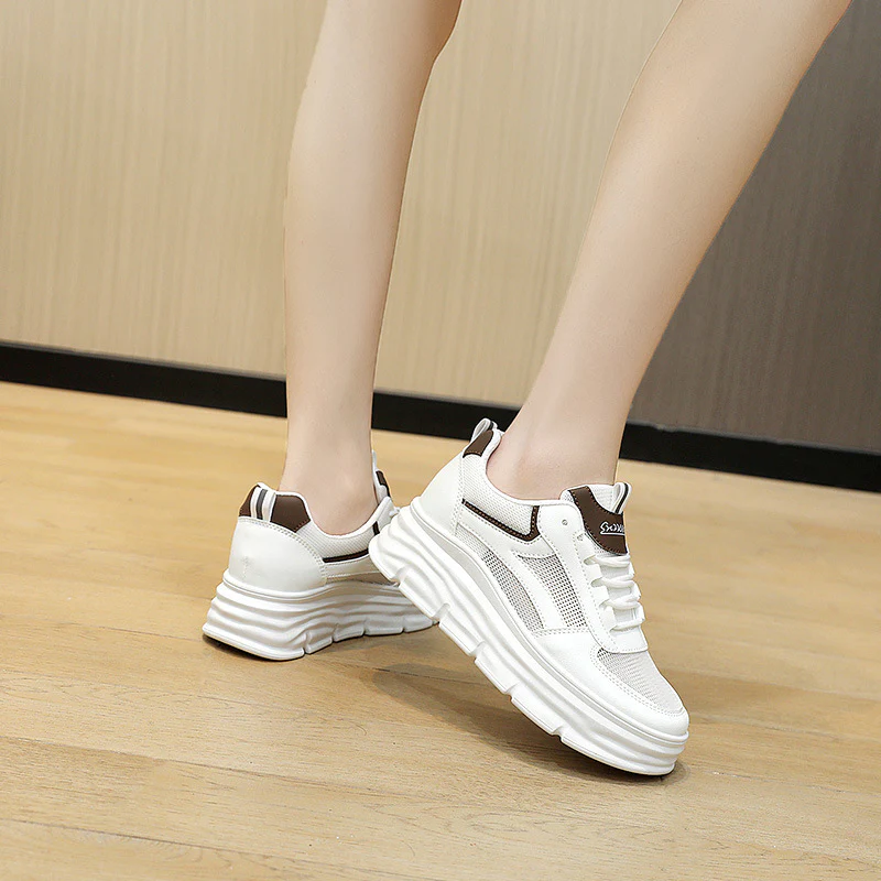 Damen elegante und bequeme Sneakers mit erhöhter Laufsohle Heidi Mode - Image 4