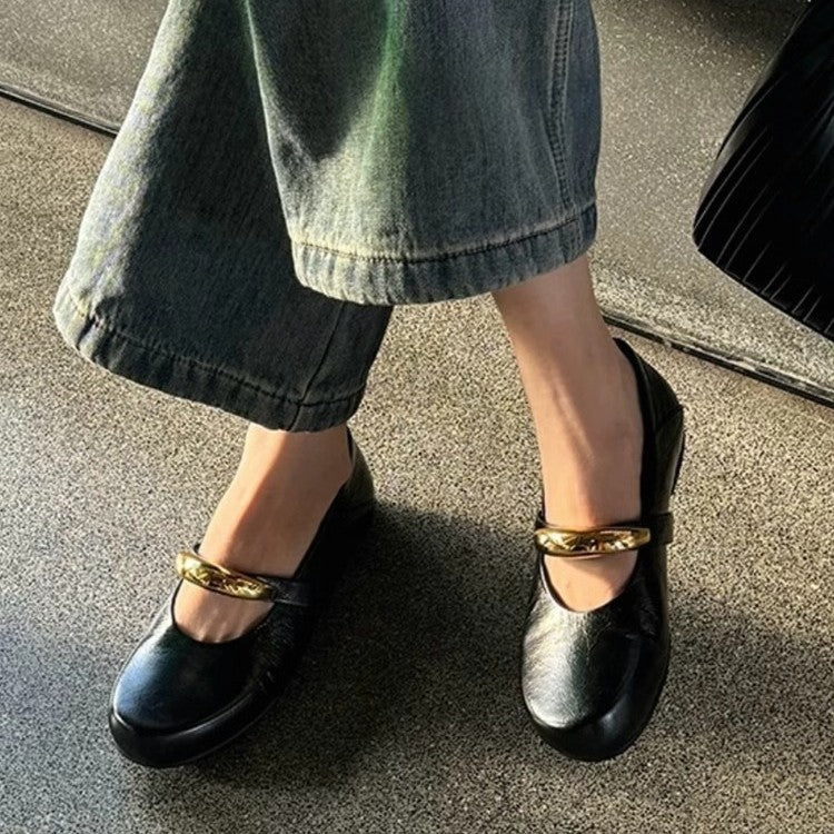 Damen Elegante und komfortable Ballerinas mit modischem Riemchen Heidi Mode - Image 3