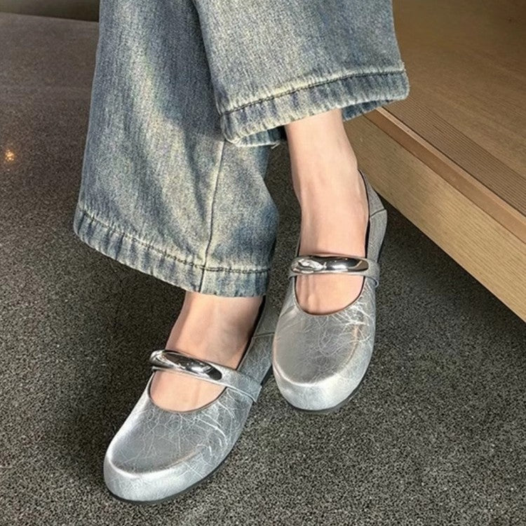 Damen Elegante und komfortable Ballerinas mit modischem Riemchen Heidi Mode - Image 4