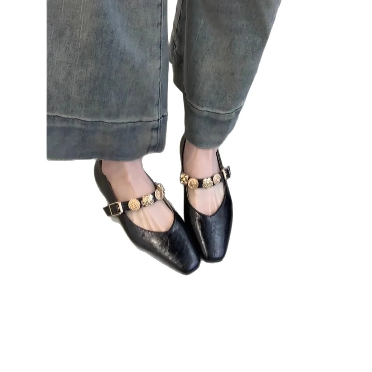 Damen Elegante und modische Ballerinas mit dekorativer Schnalle Heidi Mode - Image 5