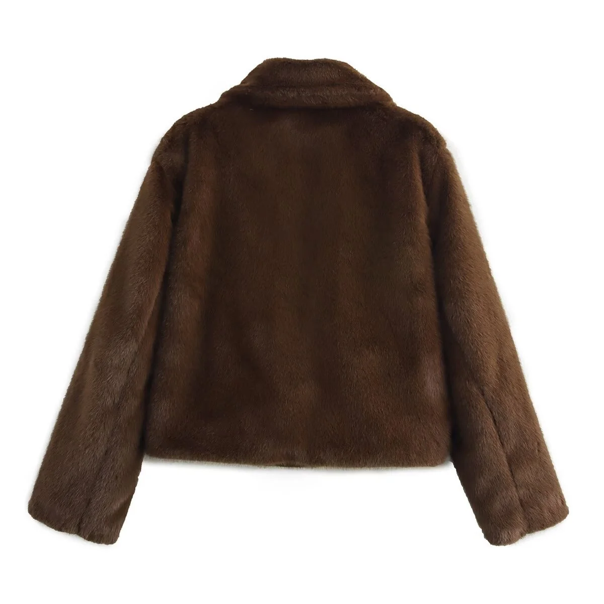 Damen elegante und weiche Kurzjacke mit Teddyfutter Heidi-Mode - Image 2