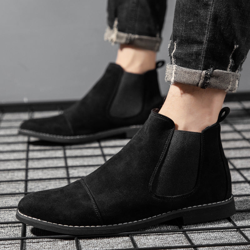 Damen Elegante Veloursleder Chelsea Boots mit elastischen Einsätzen Heidi Mode - Image 2