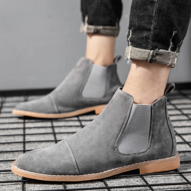 Damen Elegante Veloursleder Chelsea Boots mit elastischen Einsätzen Heidi Mode - Image 3