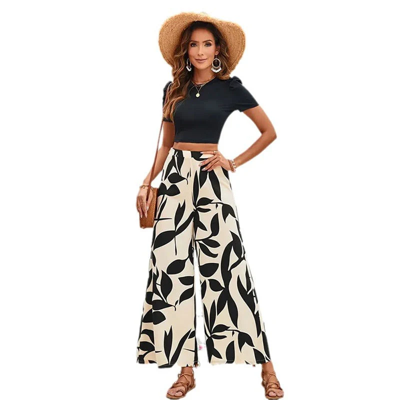 Damen Elegante Weite Hose mit Floralem Muster Heidi-Mode - Image 5