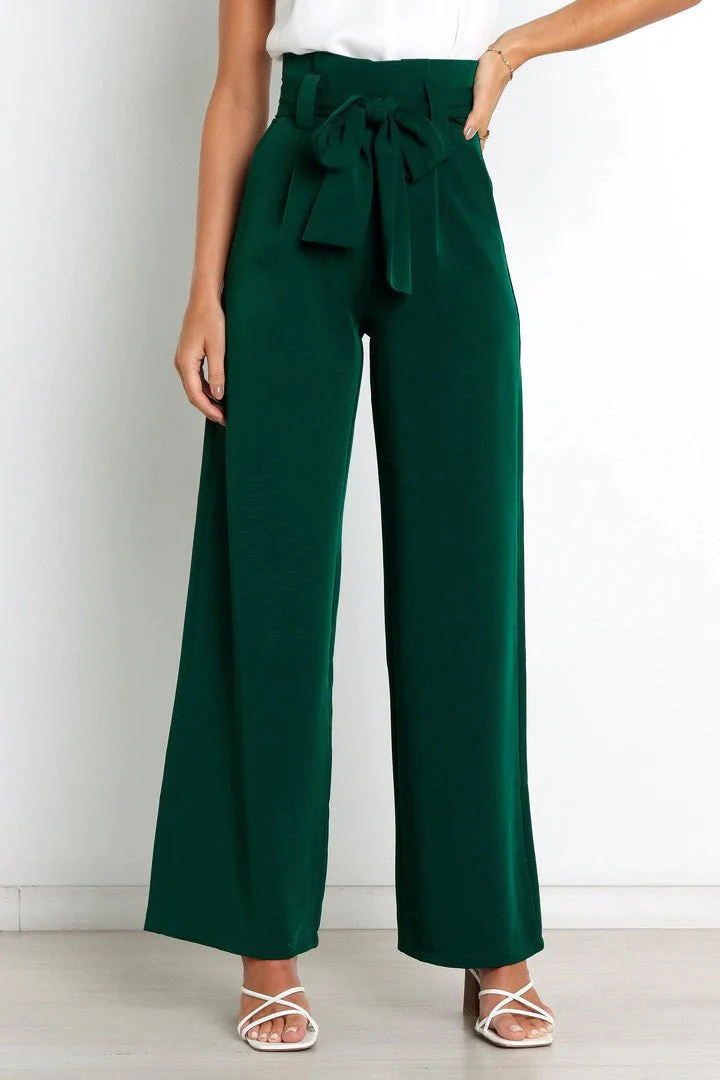 Damen Elegante Weite Stoffhose mit Taillengürtel Heidi-Mode - Image 8