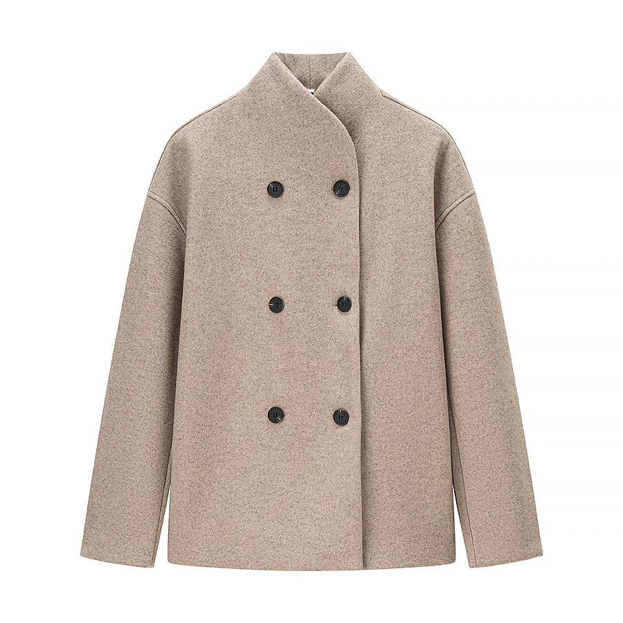 Damen elegante Winterjacke mit doppelter Knopfleiste und Stehkragen Heidi-Mode - Image 7