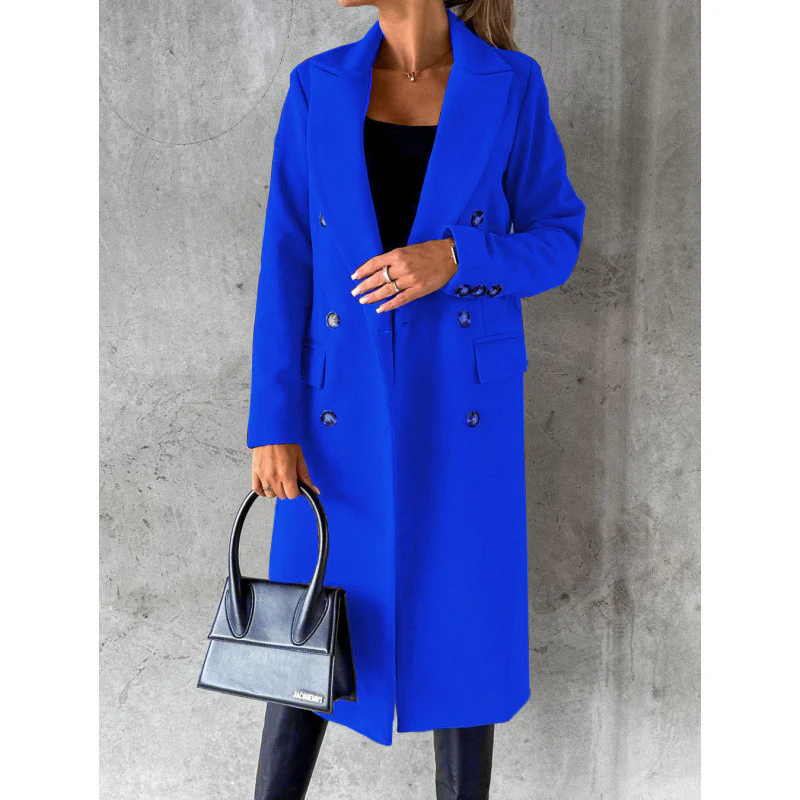 Damen Eleganter Doppelreihiger Mantel mit hochmodernem Schnitt Heidi-Mode - Image 14