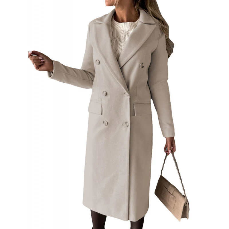 Damen Eleganter Doppelreihiger Mantel mit hochmodernem Schnitt Heidi-Mode - Image 15