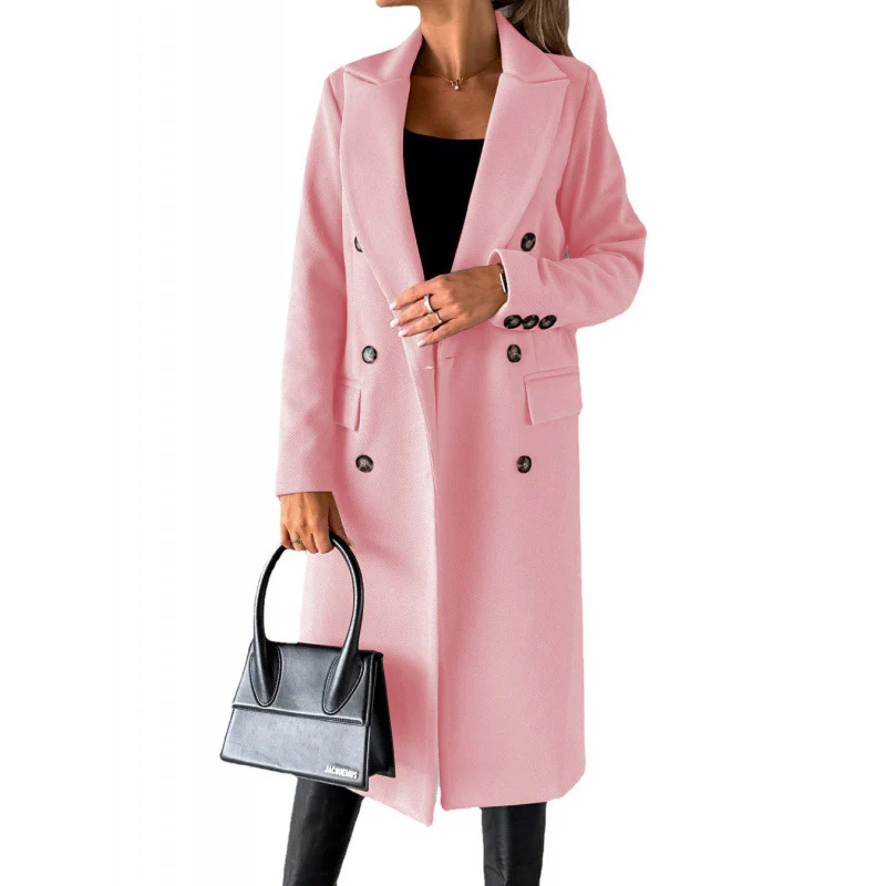 Damen Eleganter Doppelreihiger Mantel mit hochmodernem Schnitt Heidi-Mode - Image 3