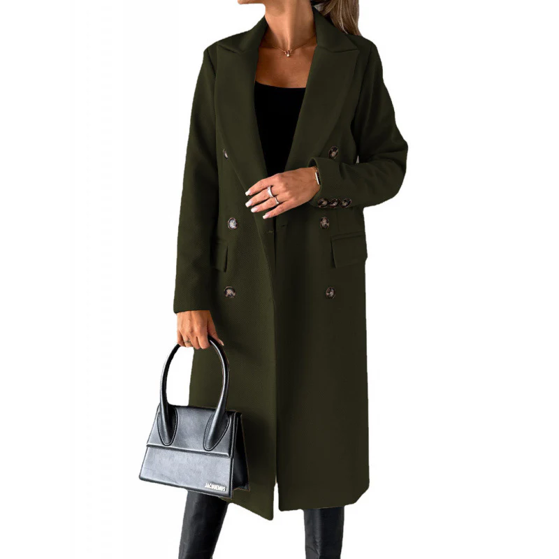 Damen Eleganter Doppelreihiger Mantel mit hochmodernem Schnitt Heidi-Mode - Image 7