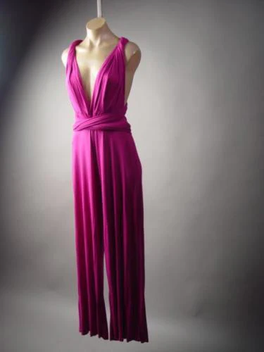 Damen Eleganter Jumpsuit mit Tiefem V-Ausschnitt und Innovativer Wickeloptik Heidi-Mode - Image 6