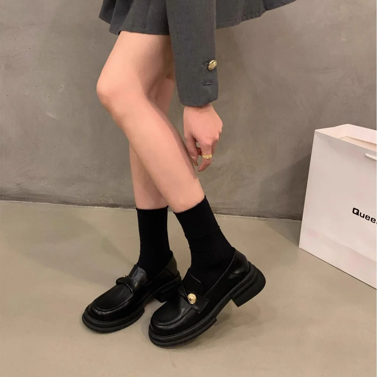 Damen eleganter Lackleder-Mokassin mit trendiger Schnalle Heidi Mode - Image 4