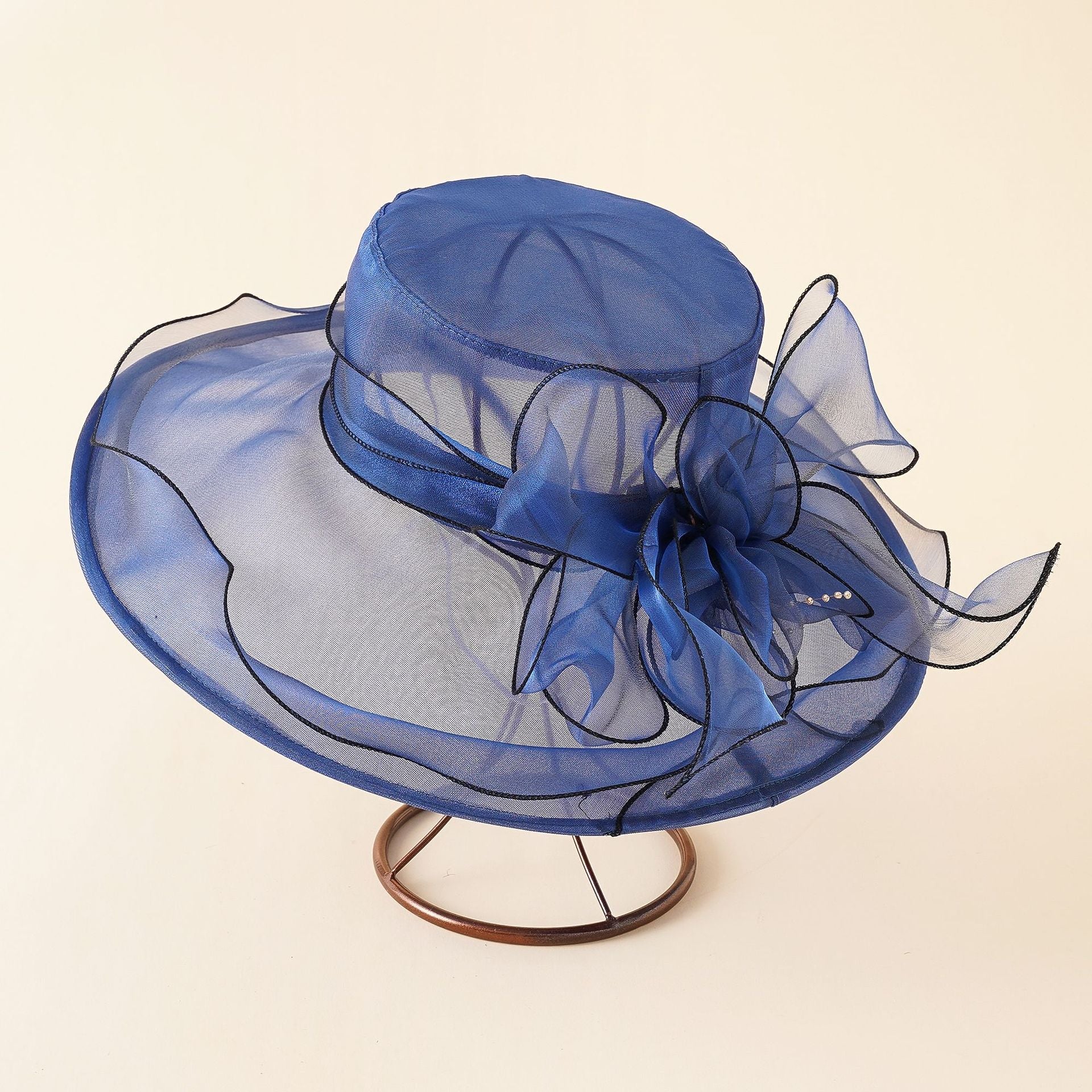 Damen Eleganter Sonnenhut mit Feiner Netzstruktur und Romantischen Schleifenelementen Heidi-Mode - Image 12