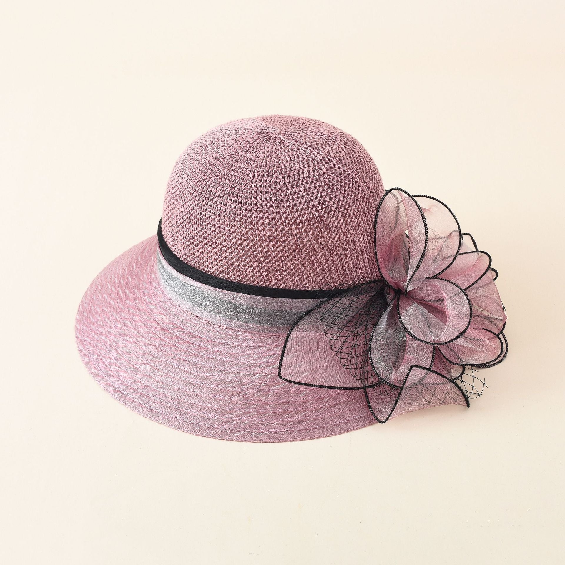 Damen Eleganter Sonnenhut mit Feiner Schleifenverzierung und Breiter Krempe Heidi-Mode - Image 2