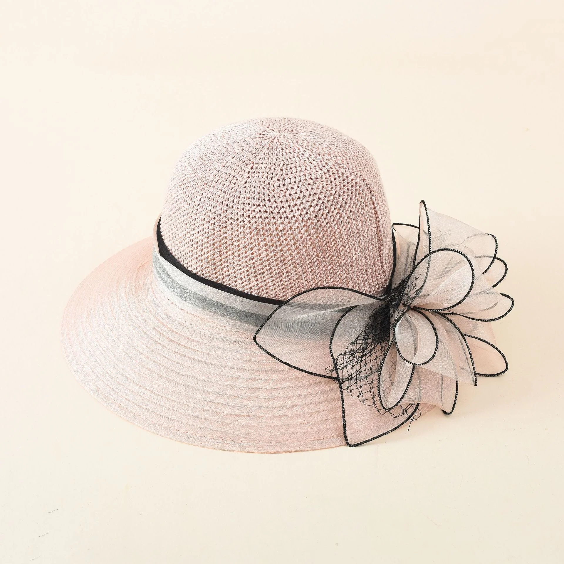 Damen Eleganter Sonnenhut mit Feiner Schleifenverzierung und Breiter Krempe Heidi-Mode - Image 5