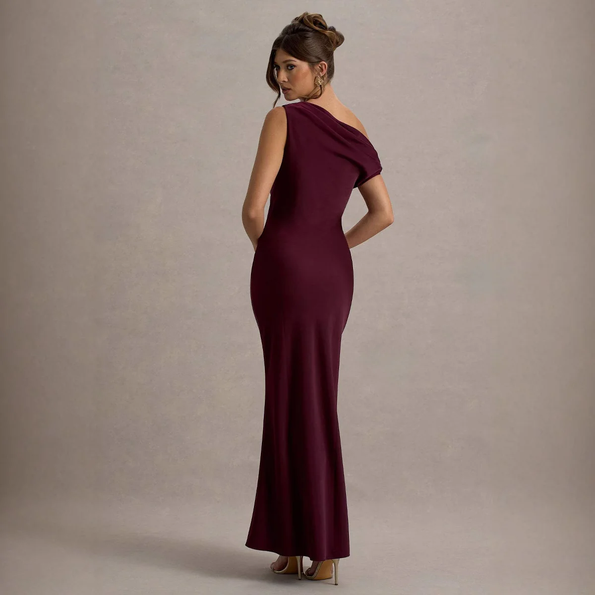 Damen Elegantes Abendkleid mit asymmetrischem Schulterdesign und figurnahem Schnitt Heidi-Mode - Image 4