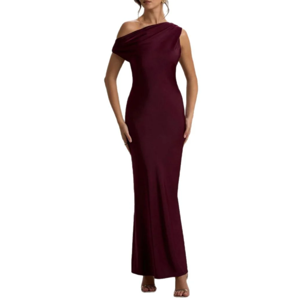 Damen Elegantes Abendkleid mit asymmetrischem Schulterdesign und figurnahem Schnitt Heidi-Mode - Image 5