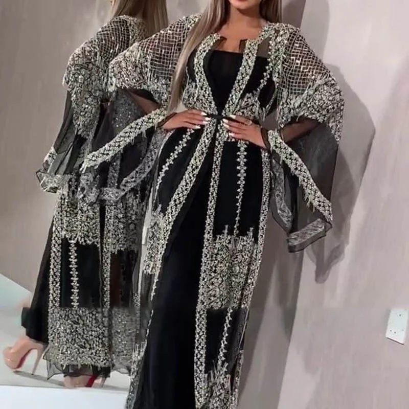 Damen Elegantes Abendkleid mit Kunstvollen Spitzen- und Paillettenverzierungen Heidi-Mode - Image 2