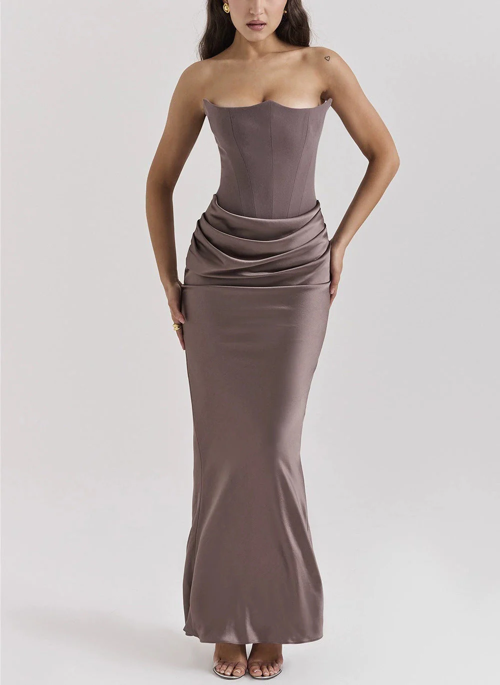 Damen Elegantes, Figurbetontes Abendkleid mit Raffiniertem Taillendetail Heidi-Mode - Image 10