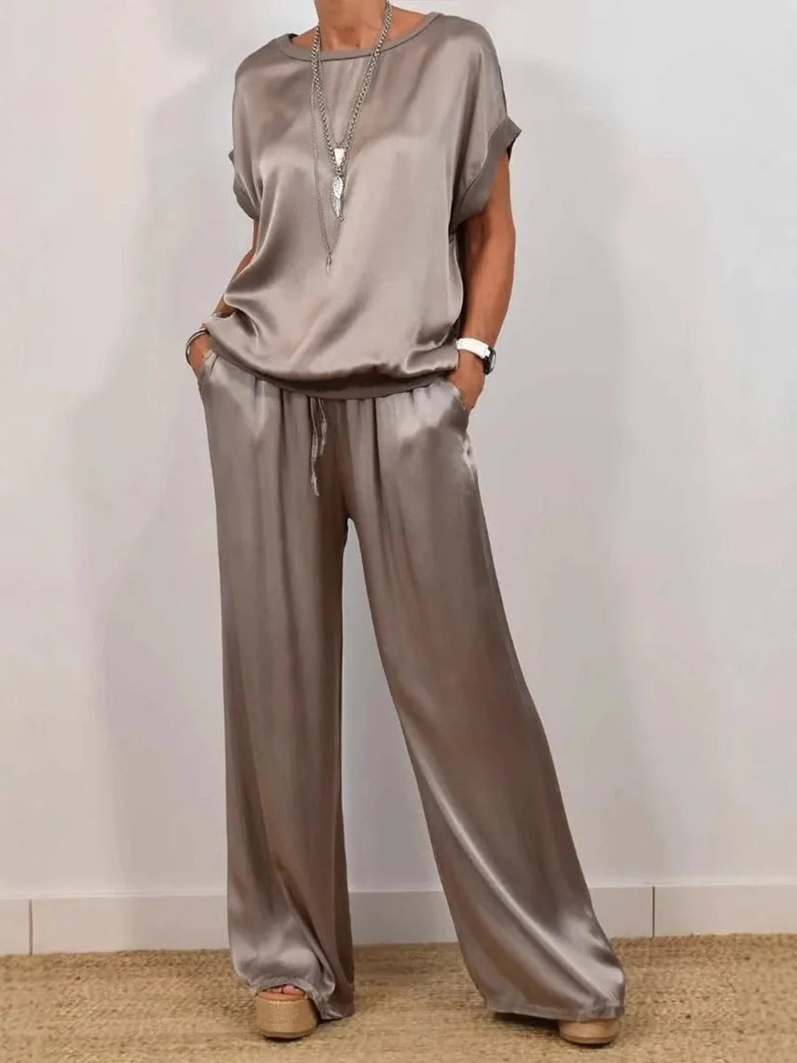 Damen Elegantes Lounge-Set mit Fließendem Schnitt und Elastischem Bund Heidi-Mode - Image 11