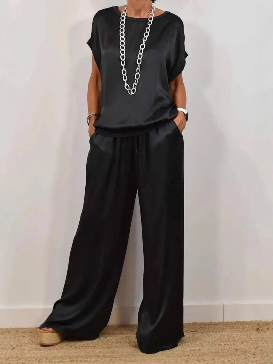 Damen Elegantes Lounge-Set mit Fließendem Schnitt und Elastischem Bund Heidi-Mode - Image 6