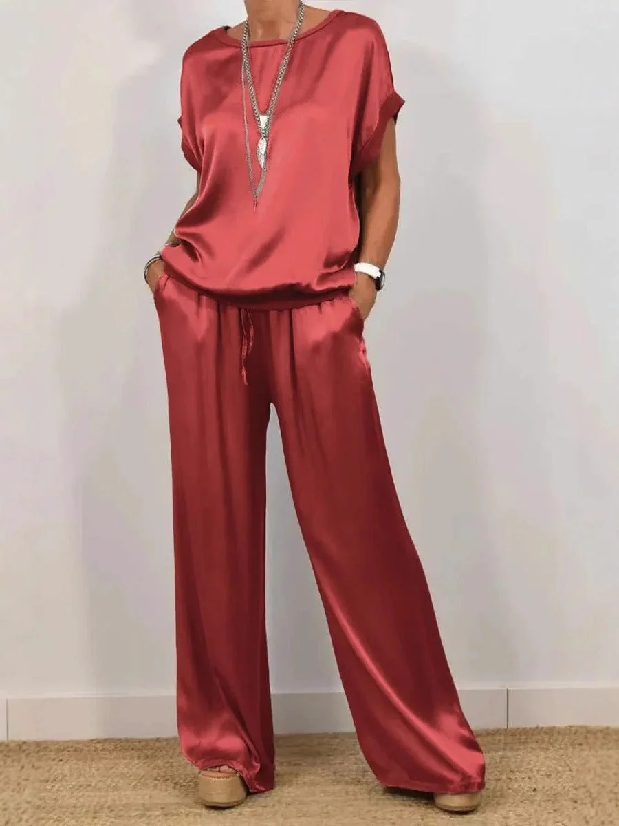 Damen Elegantes Lounge-Set mit Fließendem Schnitt und Elastischem Bund Heidi-Mode - Image 7