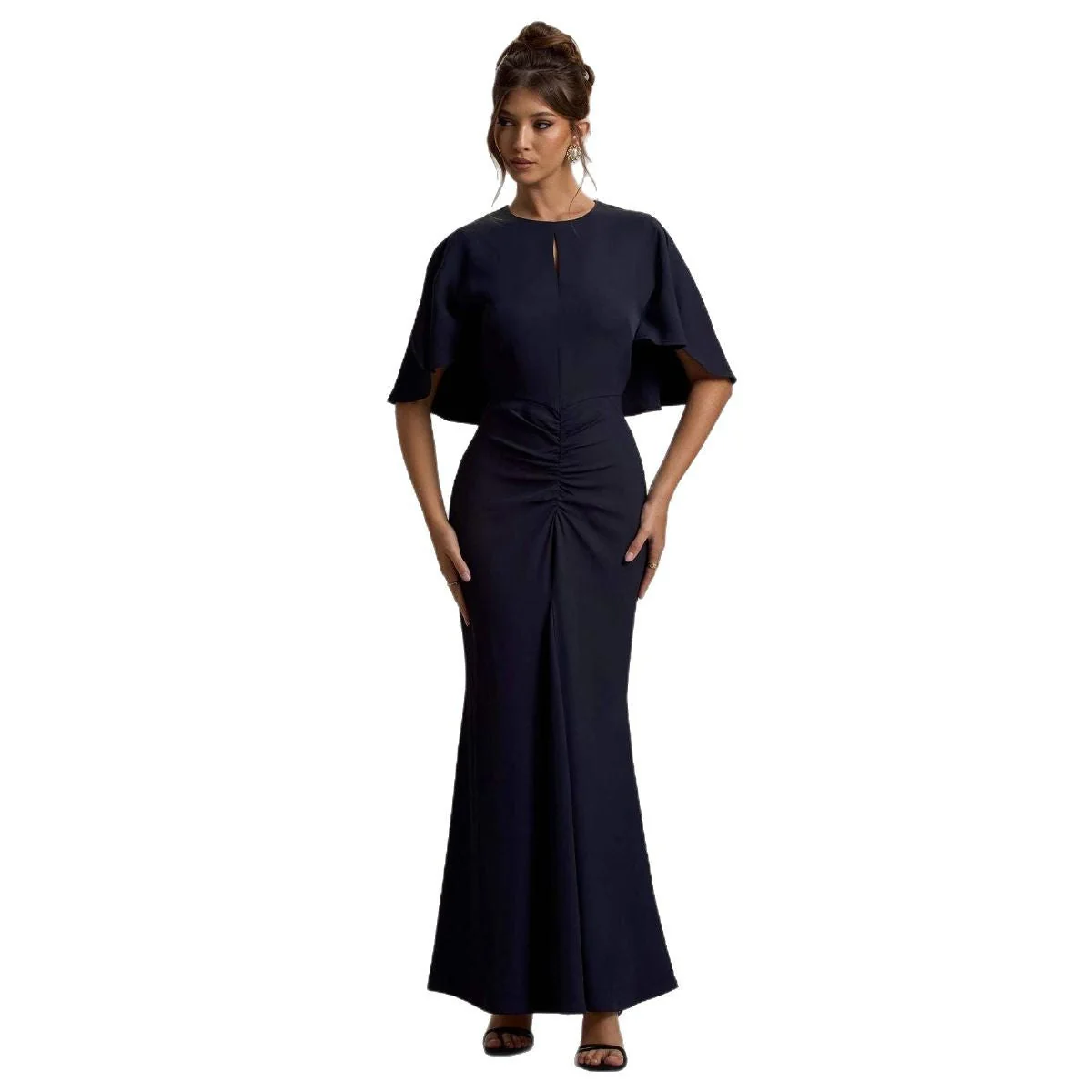 Damen Elegantes Maxikleid mit Fließendem Schnitt und Dramatischen Ärmeln Heidi-Mode - Image 5