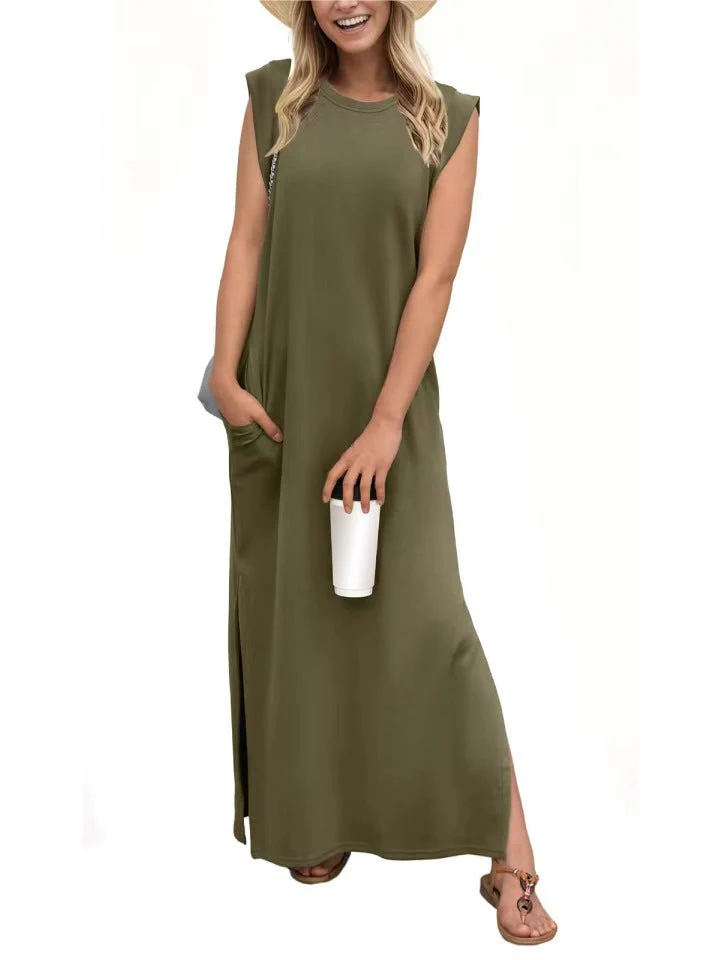 Damen Elegantes Maxikleid mit Schlichter Silhouette und Lässigen Ärmeln Heidi-Mode - Image 12
