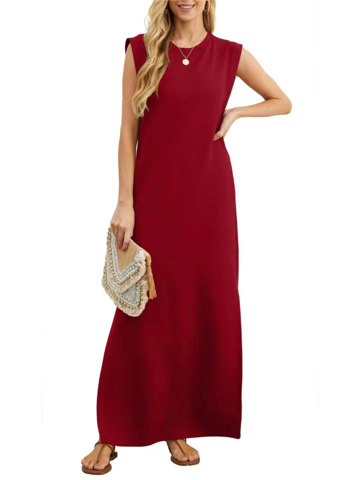 Damen Elegantes Maxikleid mit Schlichter Silhouette und Lässigen Ärmeln Heidi-Mode - Image 8
