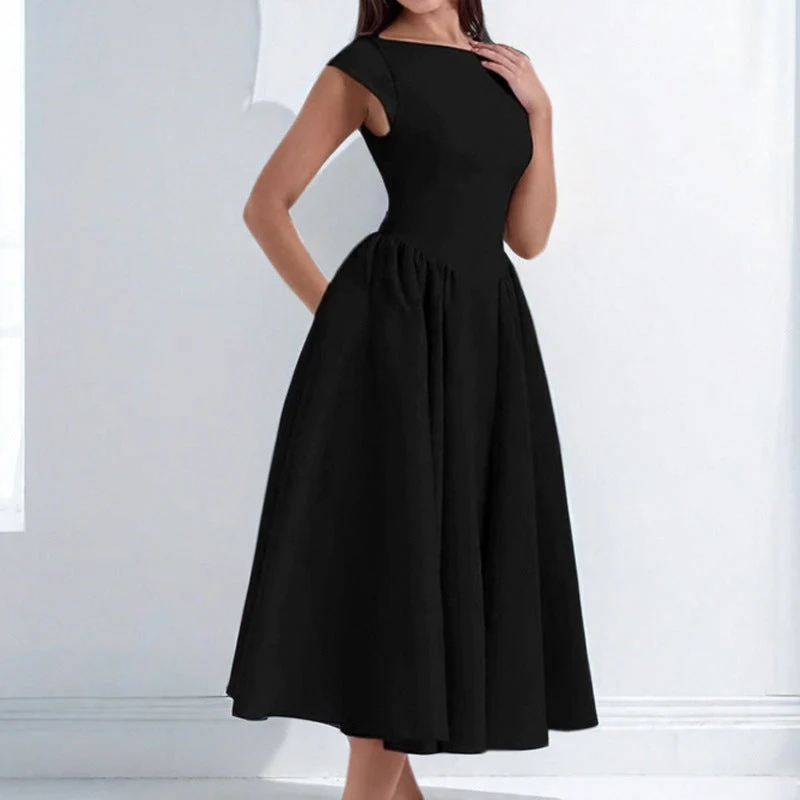 Damen Elegantes Midikleid mit Tailliertem Oberteil und Schwingendem Rock Heidi-Mode - Image 2