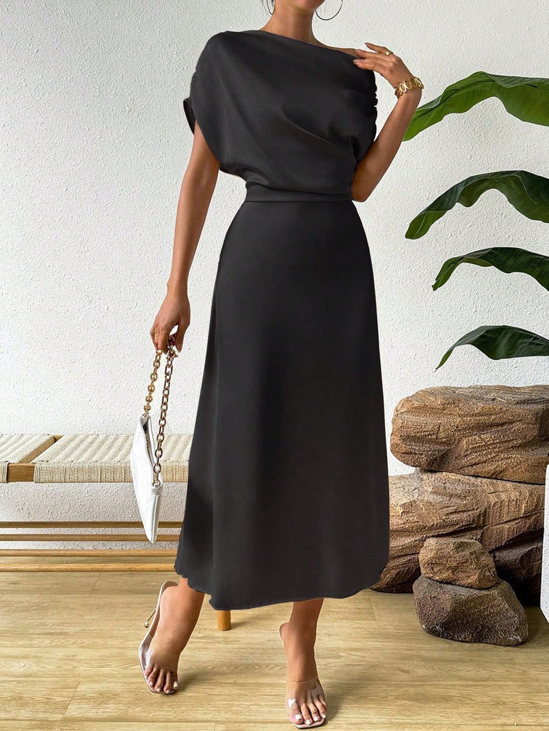 Damen Elegantes und fließendes Abendkleid mit asymmetrischem Schnitt Heidi Mode - Image 7