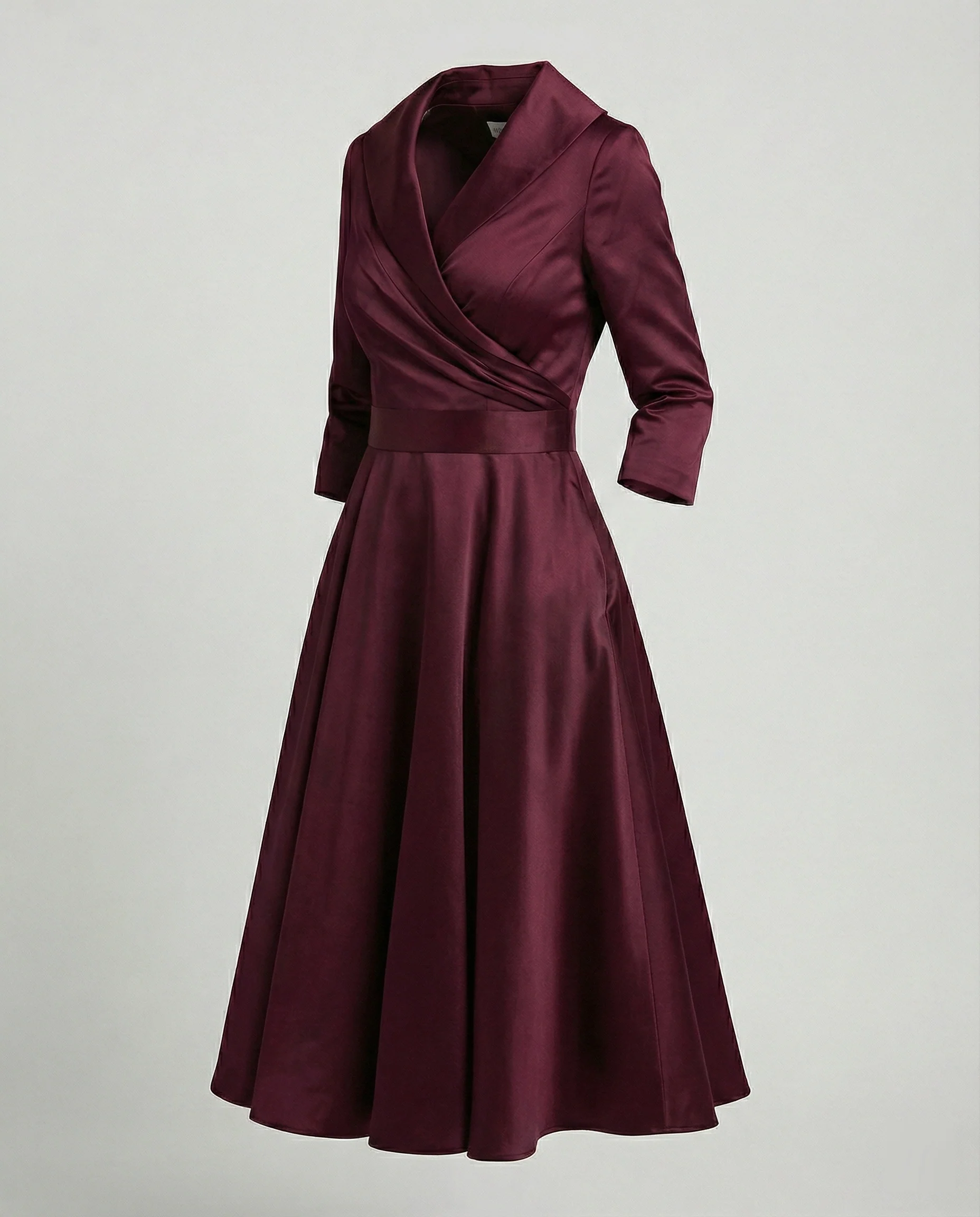 Elegantes Wickelkleid mit breitem Kragen - Image 11