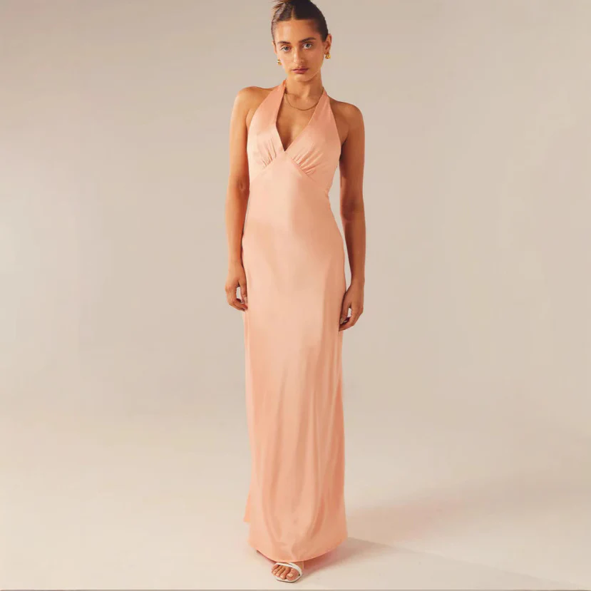 Damen Elegantes Wickelkleid mit V-Ausschnitt und schmalem, fließendem Schnitt Heidi-Mode - Image 9