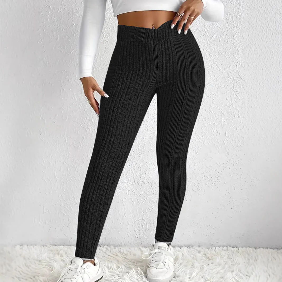 Damen Enganliegende Rippleggings Aus Atmungsaktivem Stretchmaterial Heidi-Mode - Image 3