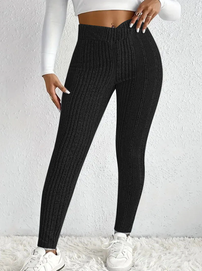 Damen Enganliegende Rippleggings Aus Atmungsaktivem Stretchmaterial Heidi-Mode - Image 7