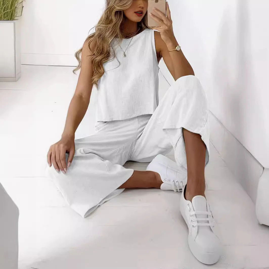 Damen Entspanntes Oberteil und Weite Hose Set Heidi-Mode - Image 3