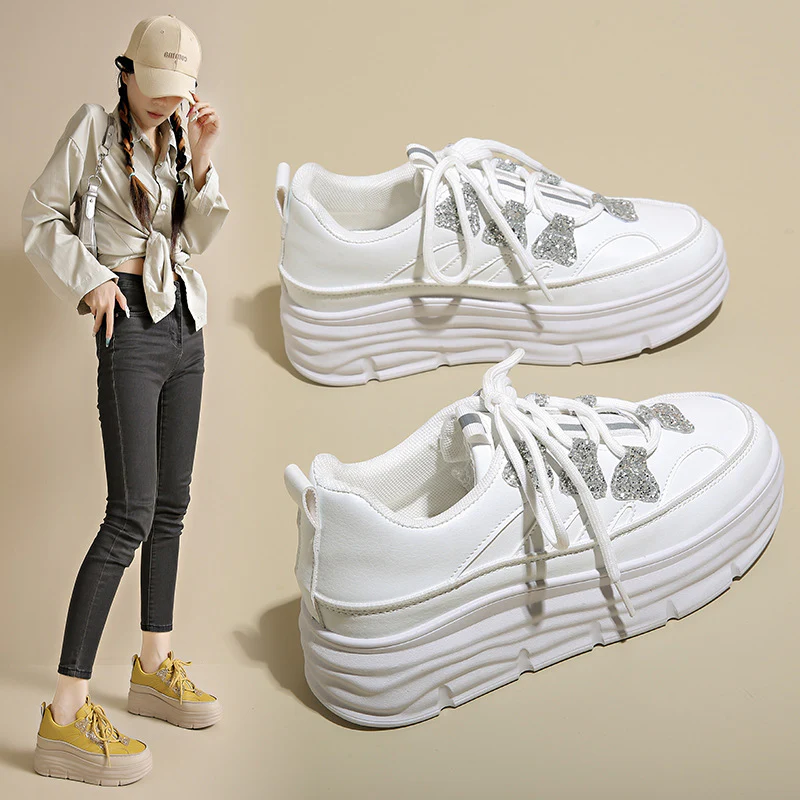Damen Fashionable Plateau Sneakers Heidi Mode