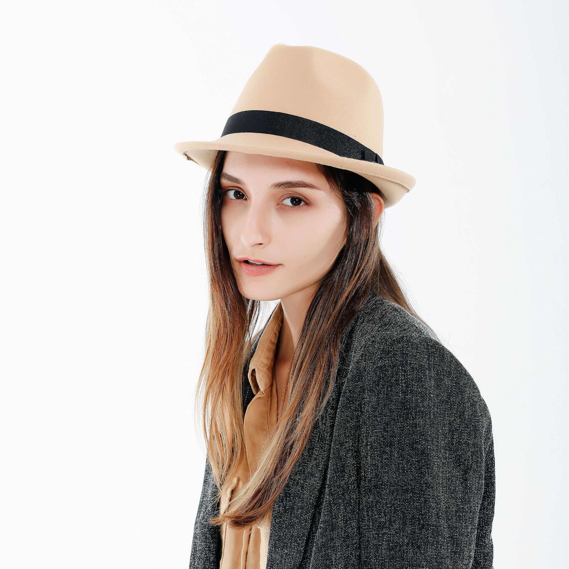 Damen Fedora-Hut Aus Hochwertigem Wollmix mit Stilvollem Band Heidi-Mode - Image 3