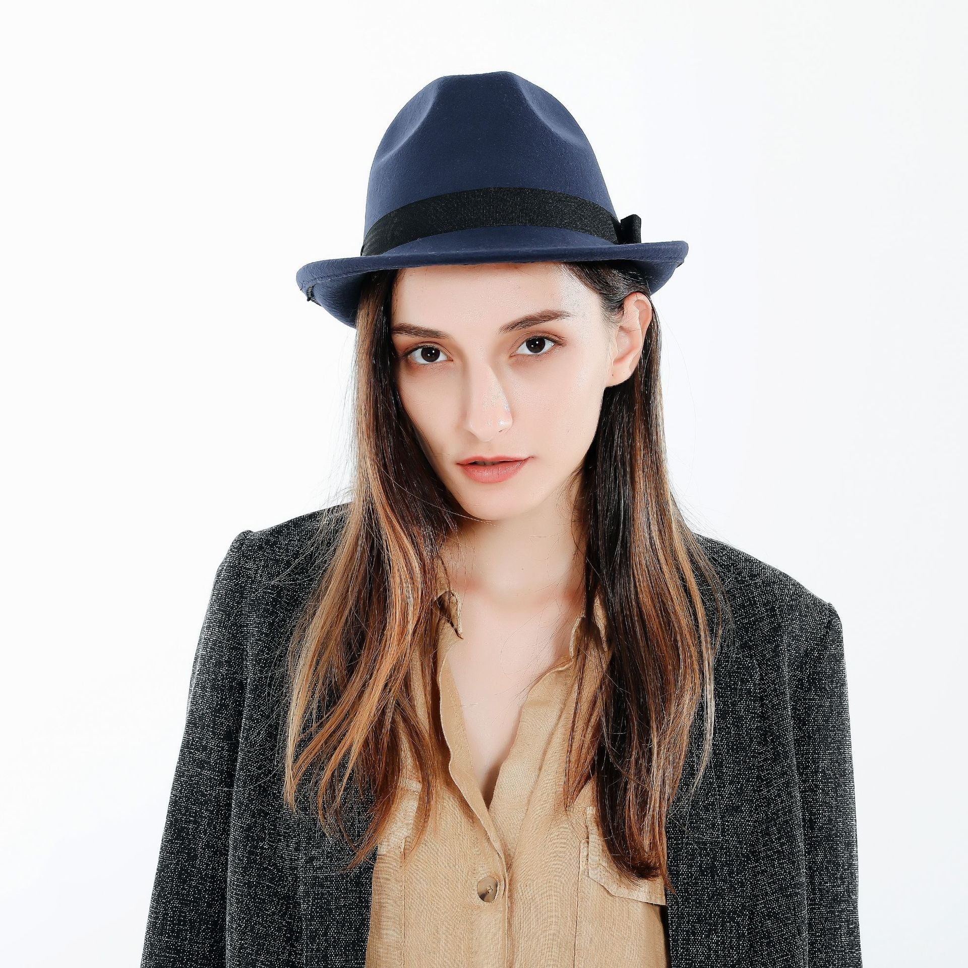 Damen Fedora-Hut Aus Hochwertigem Wollmix mit Stilvollem Band Heidi-Mode - Image 4
