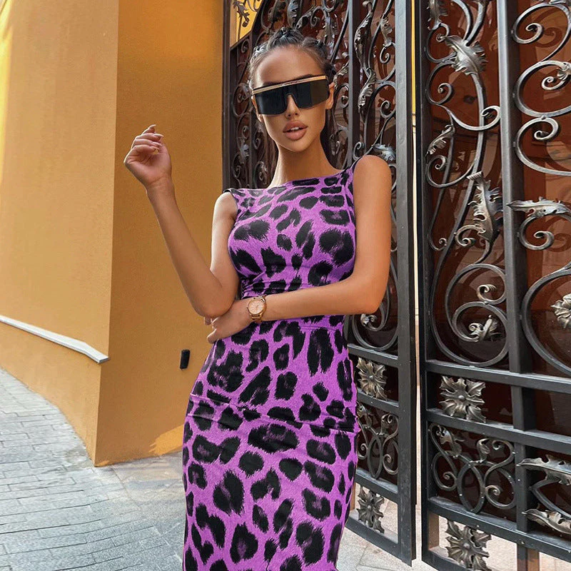 Damen Figurbetontes Kleid mit Modischem Leopardenmuster und Schulterfreier Optik Heidi-Mode - Image 3