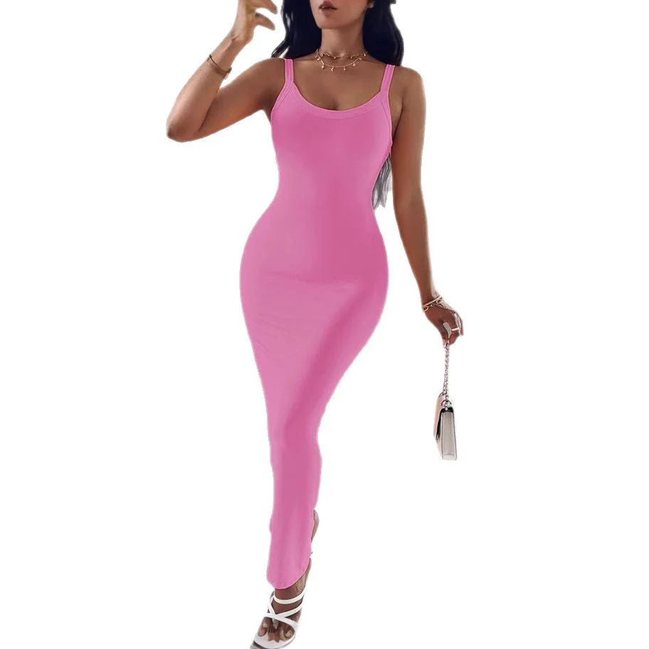 Damen Figurbetontes Maxikleid mit Schmalen Trägern und Raffiniertem Schnitt Heidi-Mode - Image 5