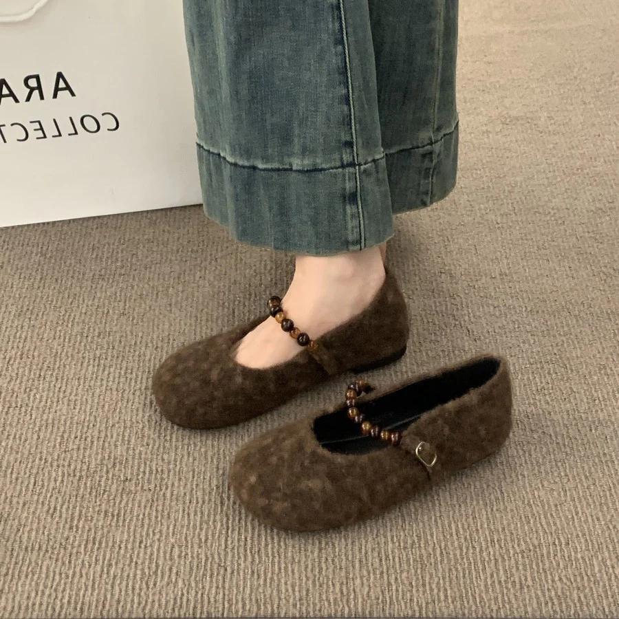 Damen Filz-Ballerinas mit modischer Riemchen-Applikation Heidi Mode - Image 4