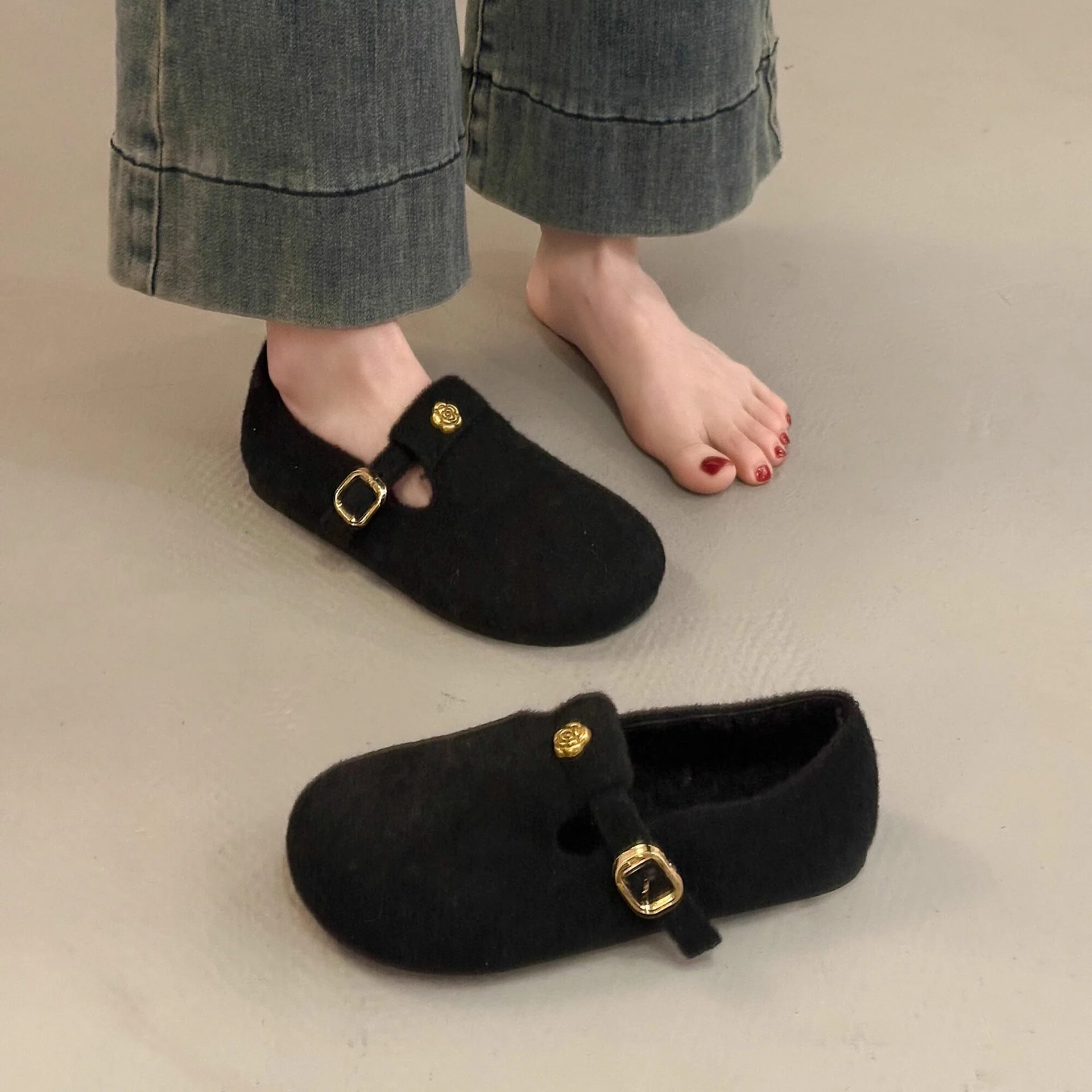 Damen Filzschuhe mit elegantem Schnallenverschluss Heidi Mode - Image 4