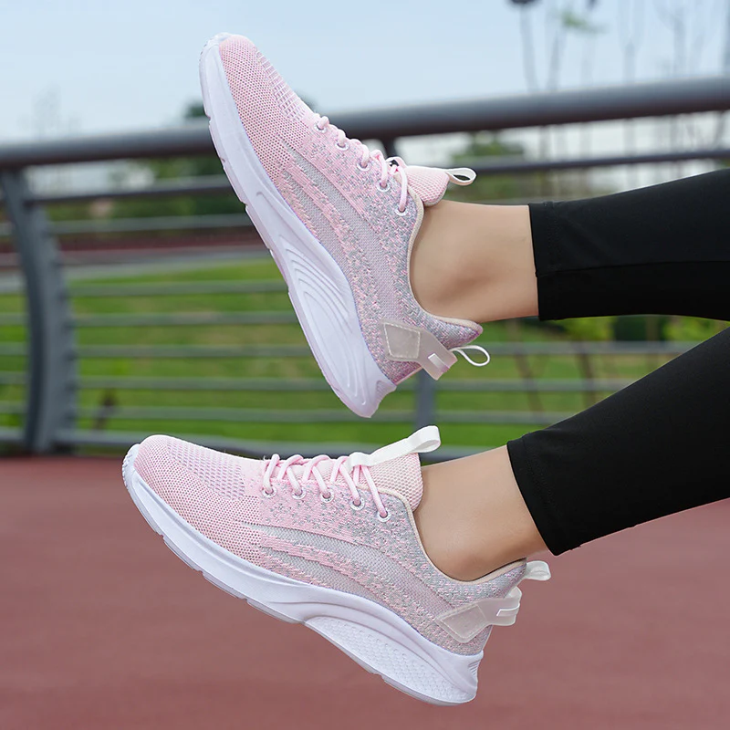 Damen Fitness-Sneaker mit atmungsaktiver Mesh-Oberfläche und stoßdämpfender Sohle Heidi Mode - Image 3